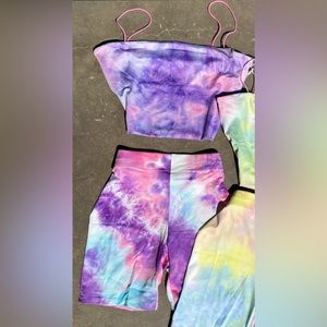 Live Fabulously Tie Dye 2 Piece Shorts Set NWT